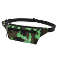 Custom Slim Army Green Camouflage Bumbag Belt Bags Headphone Hole Adjustable Nylon Cellphone Fanny Pack Waist Bag for Running Sports Outwork